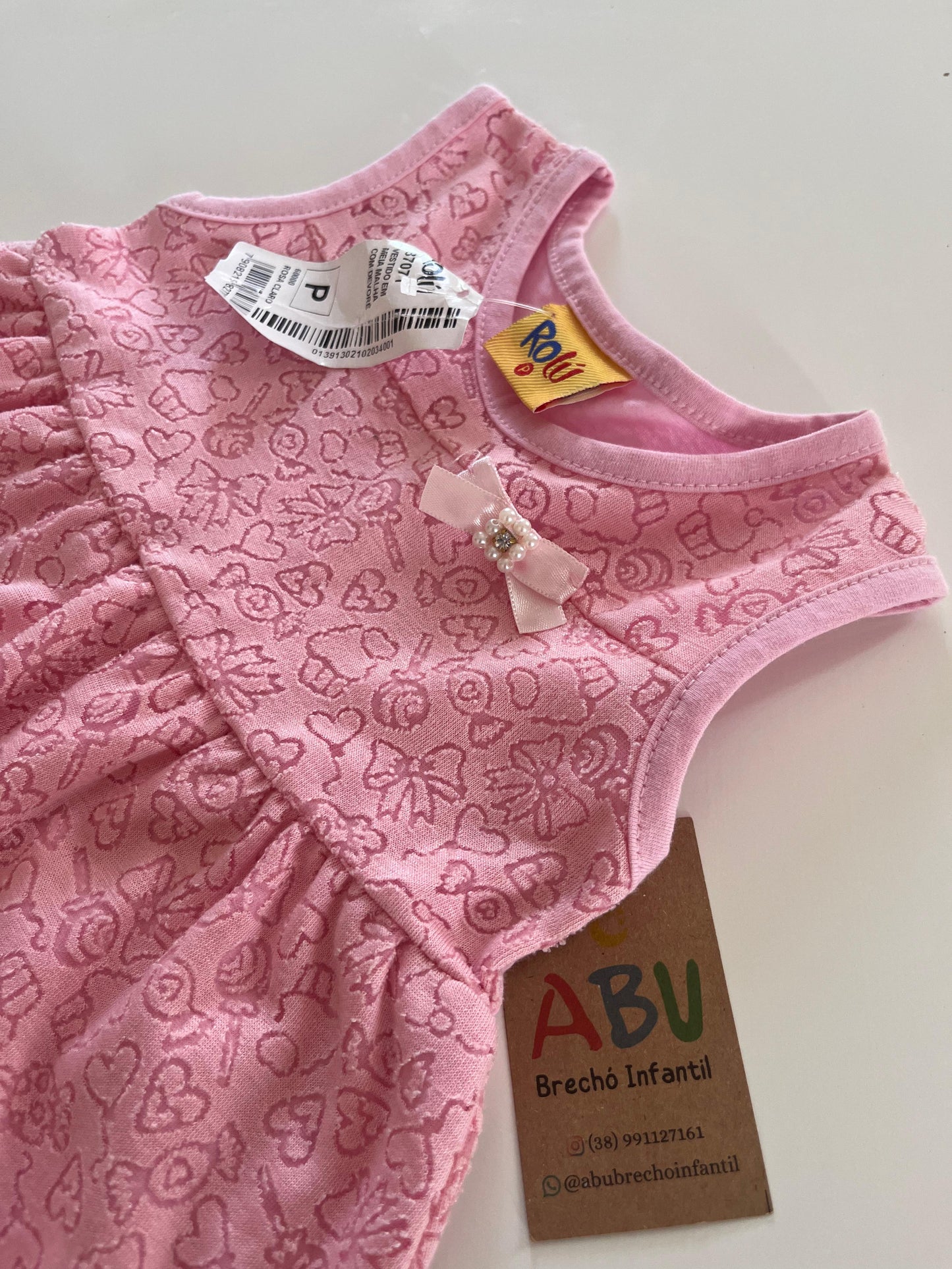 Vestido em meia malha com devorê