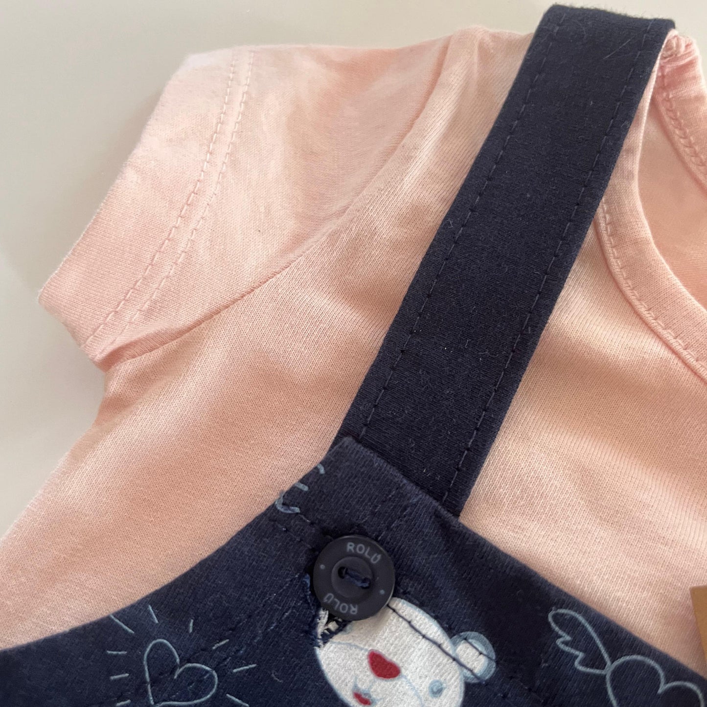Conjunto Jardineira Infantil Verão Ursinhos love