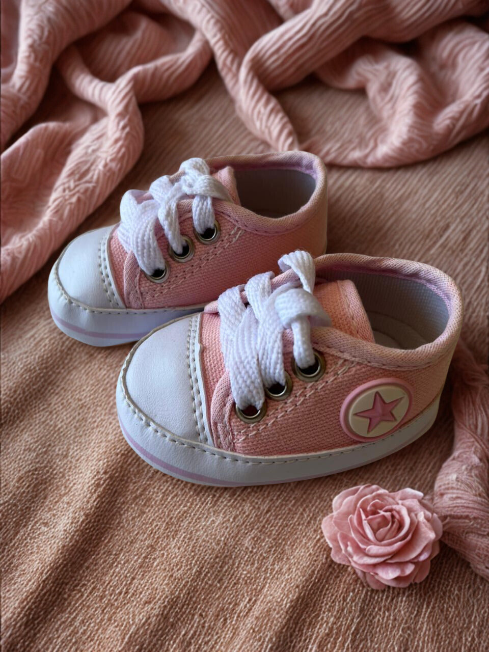 Tênis meu primeiro  All Star Bebê Infantil Meninas Estrela- Tamanho RN