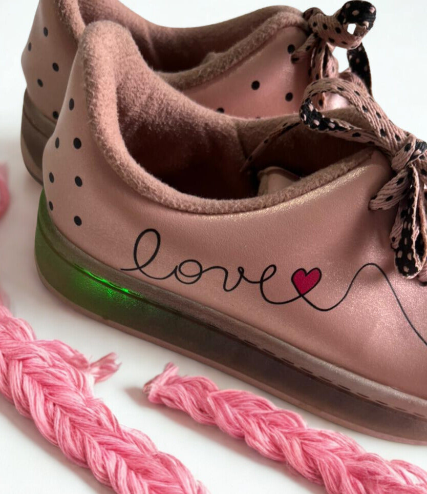 Tênis Infantil Molekinha Led Feminino - Rosa-Tam 25