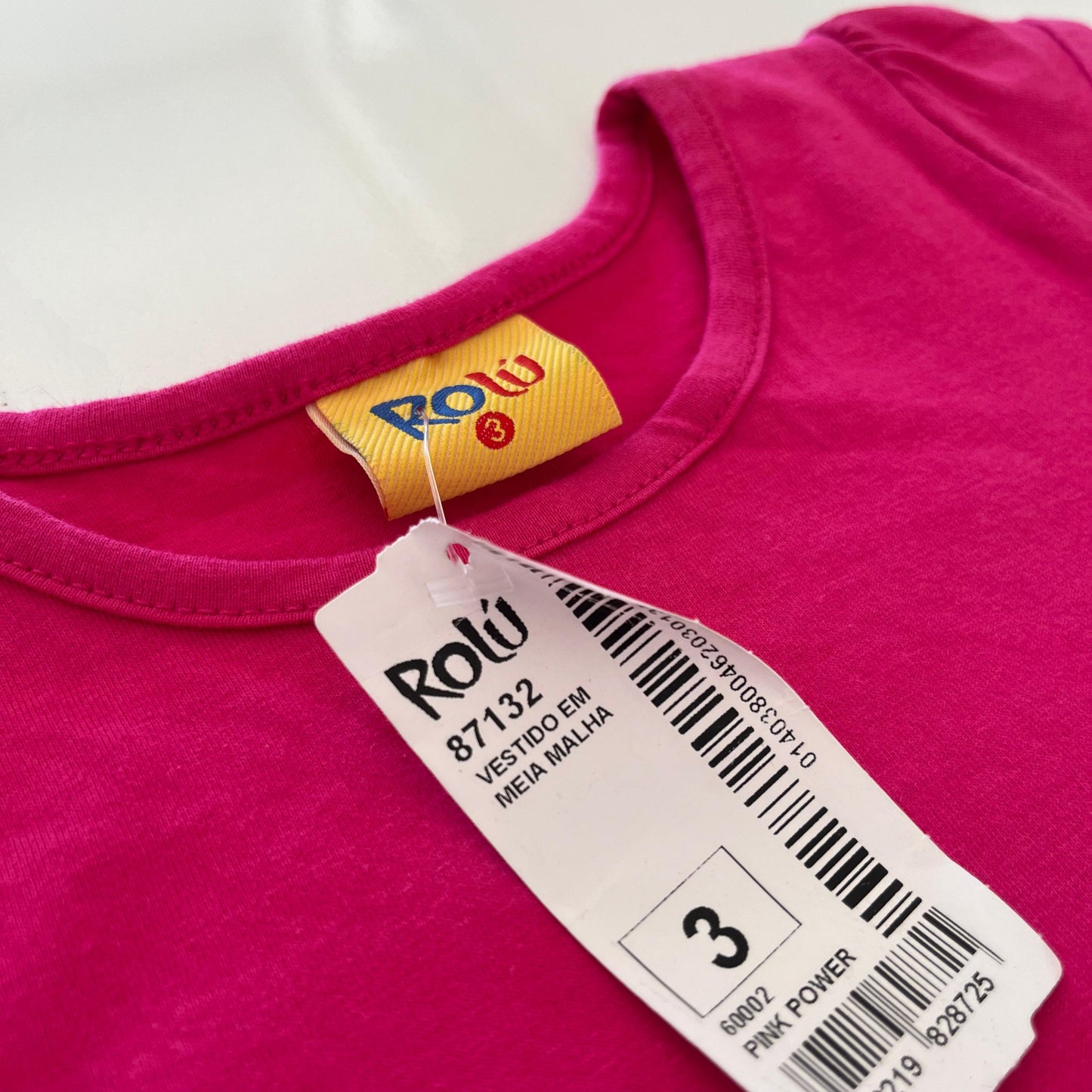 Vestido infantil rosa Rolú  unicórnio -Tam 3