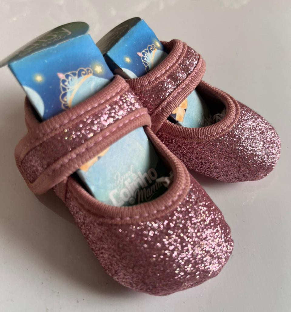 Sapatilha rosa gliter-TAM RN-P