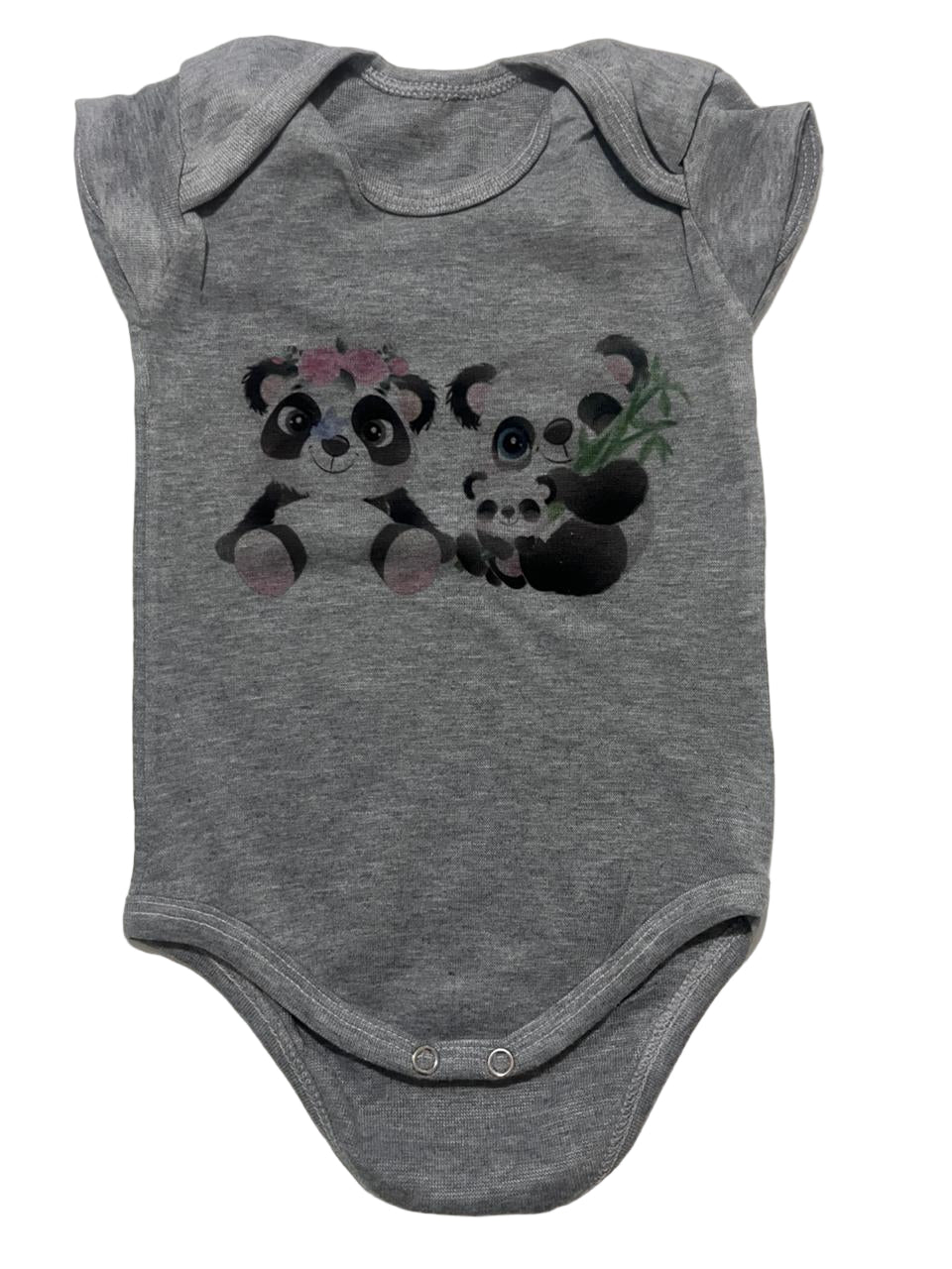 Body Bebê Manga Curta Panda -G