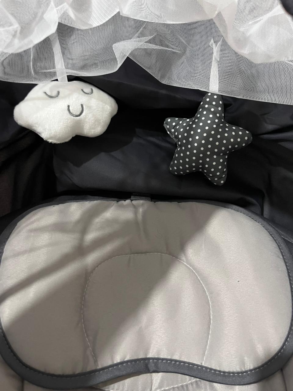 Cadeira De Balanço Galzerano Com 3 Velocidades Bivolt Cinza até 18 kg