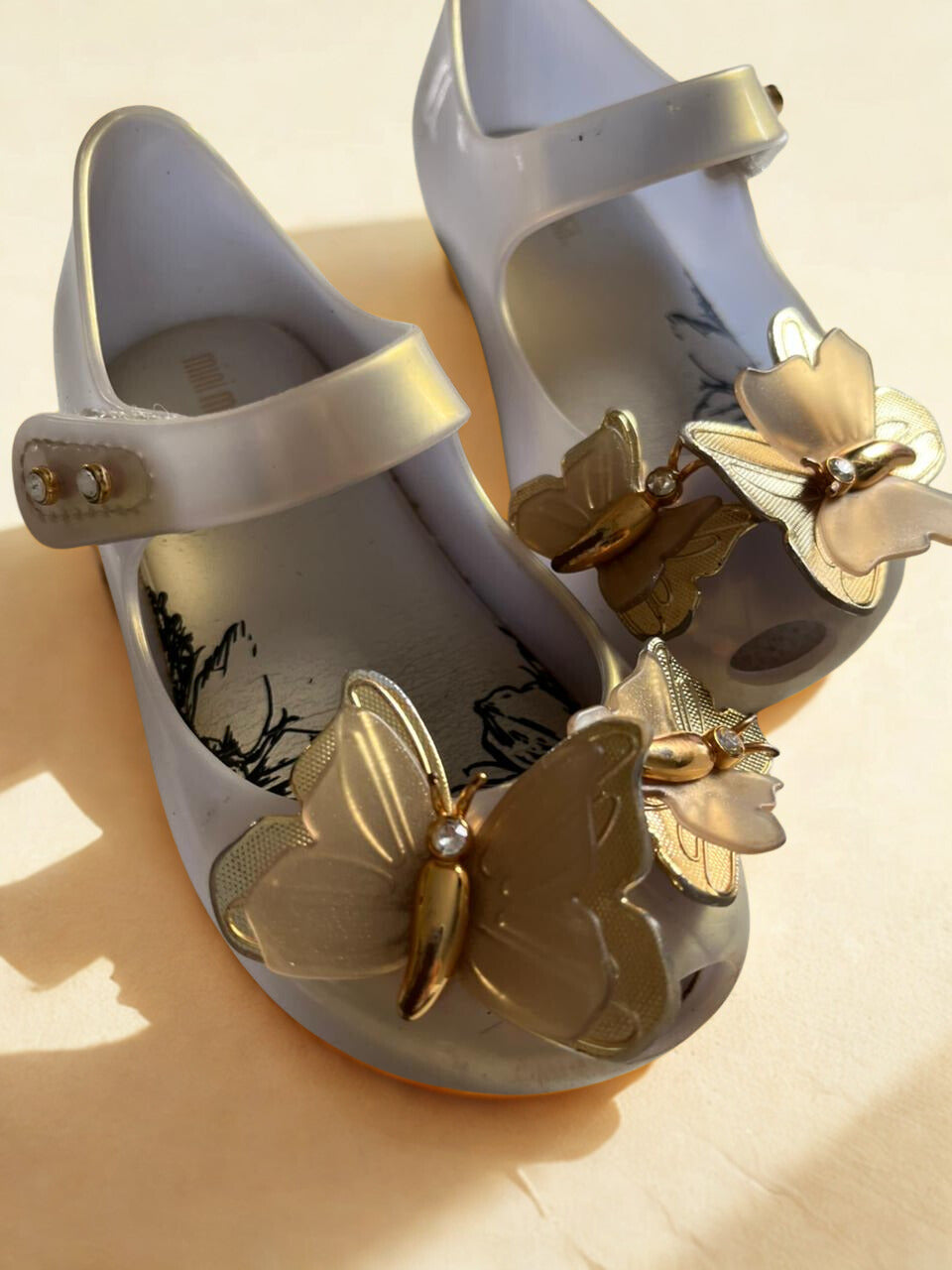 Sapatilha Infantil Mini Melissa Ultragirl Fly Baby Menina - Ouro- Tam 22